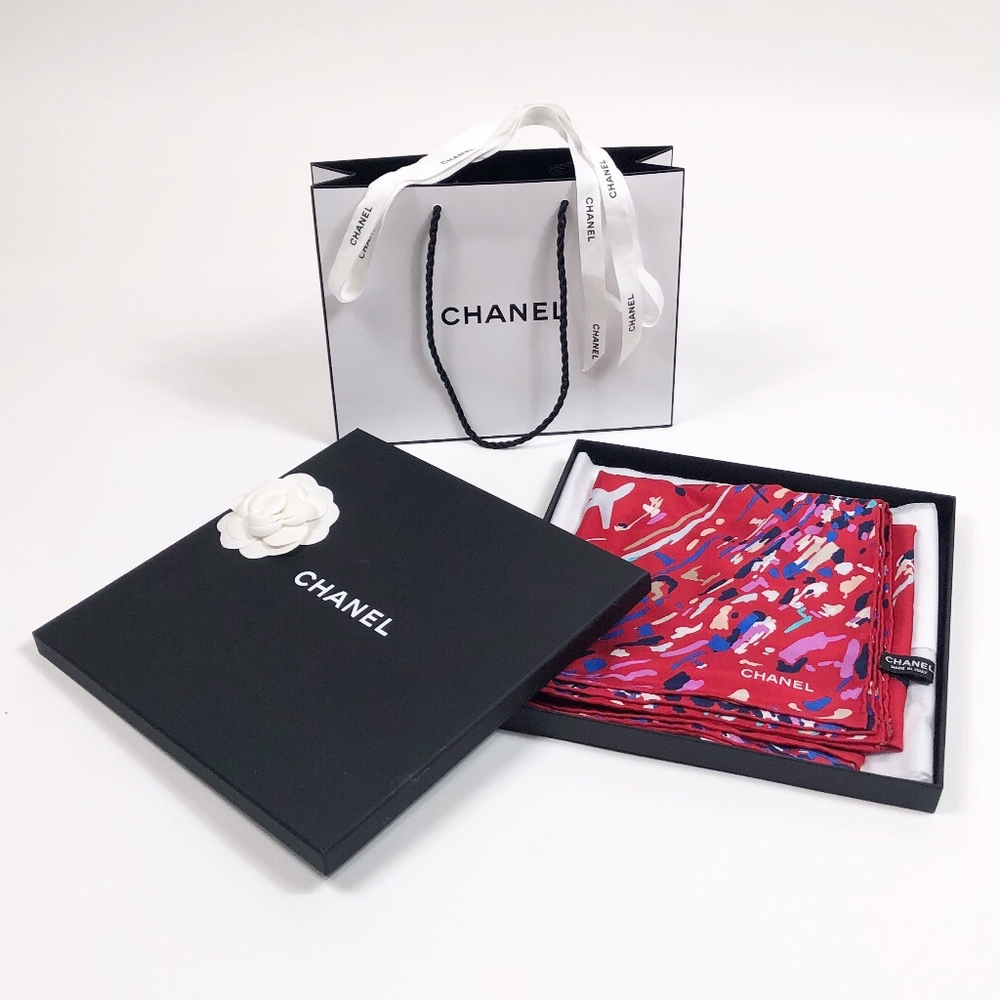 NWOT Chanel 100% Authentic Square Scarf - Picture 1 of 7